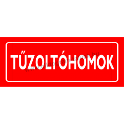 Tűzoltóhomok piktogram tábla