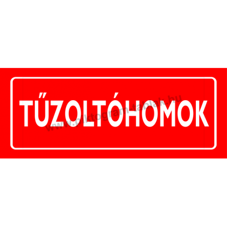 Tűzoltóhomok piktogram tábla