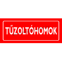 Tűzoltóhomok tűzvédelmi piktogram tábla