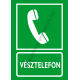 Utánvilágító vésztelefon piktogram tábla