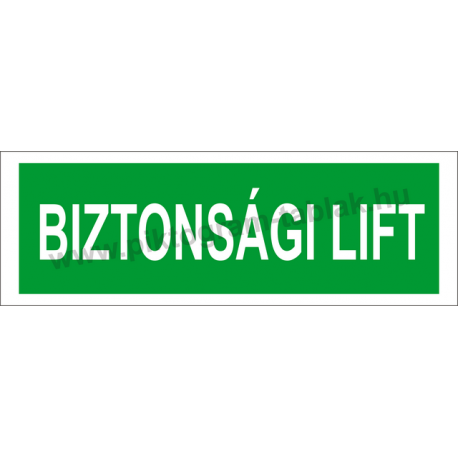 Utánvilágító biztonsági lift piktogram tábla