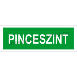 Utánvilágító pinceszint piktogram tábla