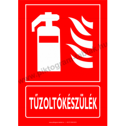 Utánvilágító Tűzoltókészülék tűzvédelmi piktogram tábla