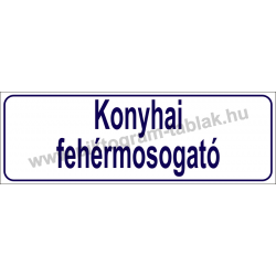 Konyhai fehérmosogató HACCP tábla