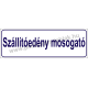 Szállítóedény mosogató HACCP tábla