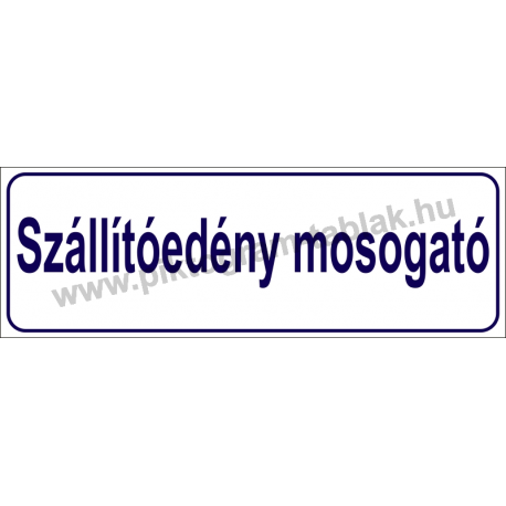 Szállítóedény mosogató HACCP tábla