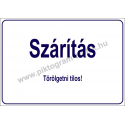 Szárítás HACCP tábla